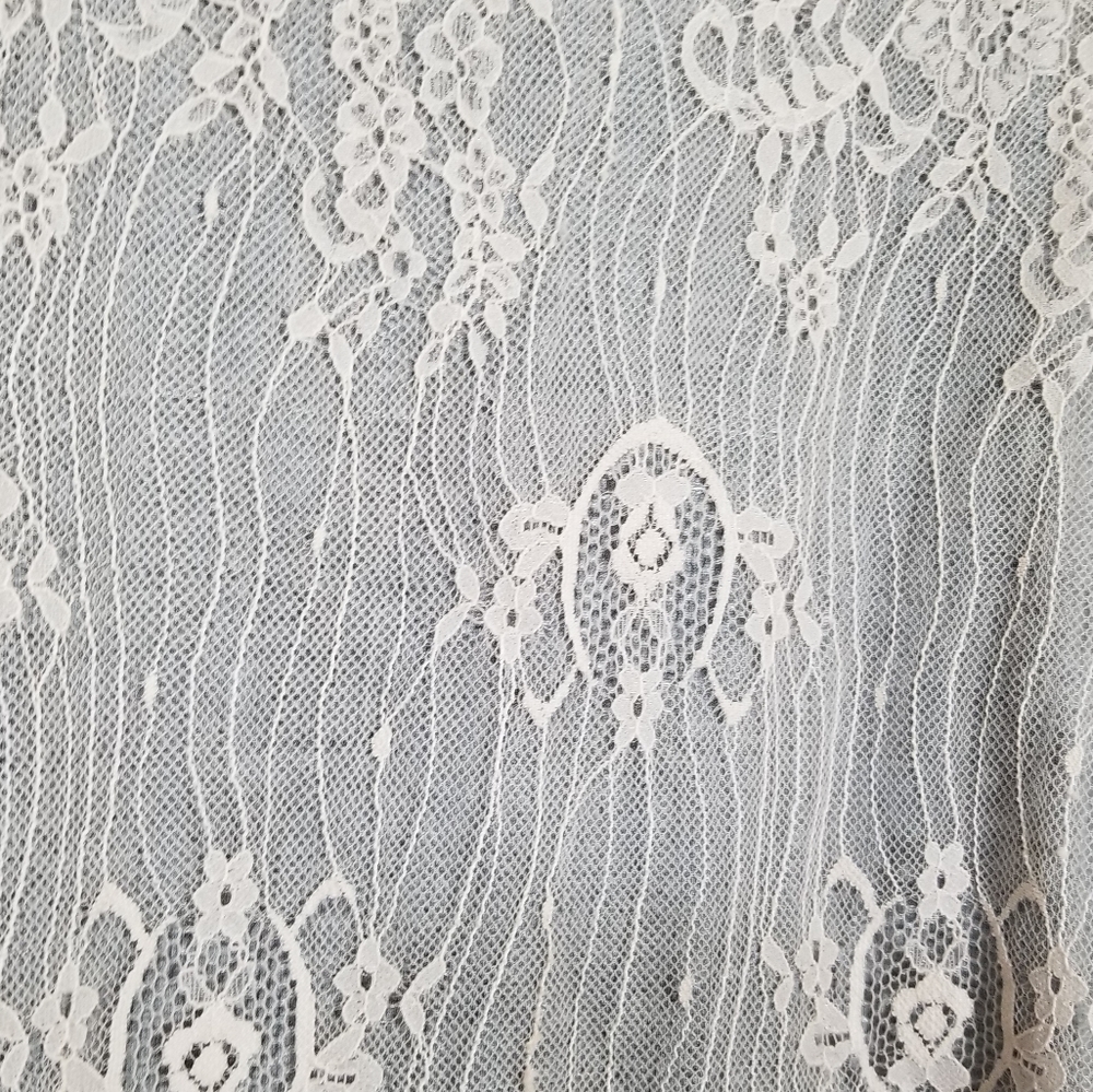 COP Copine Rose/Gray Floral Sheer Overlaying Mini Dress Kelti Robe Sz 36 or 4,6 - Picture 8 of 11